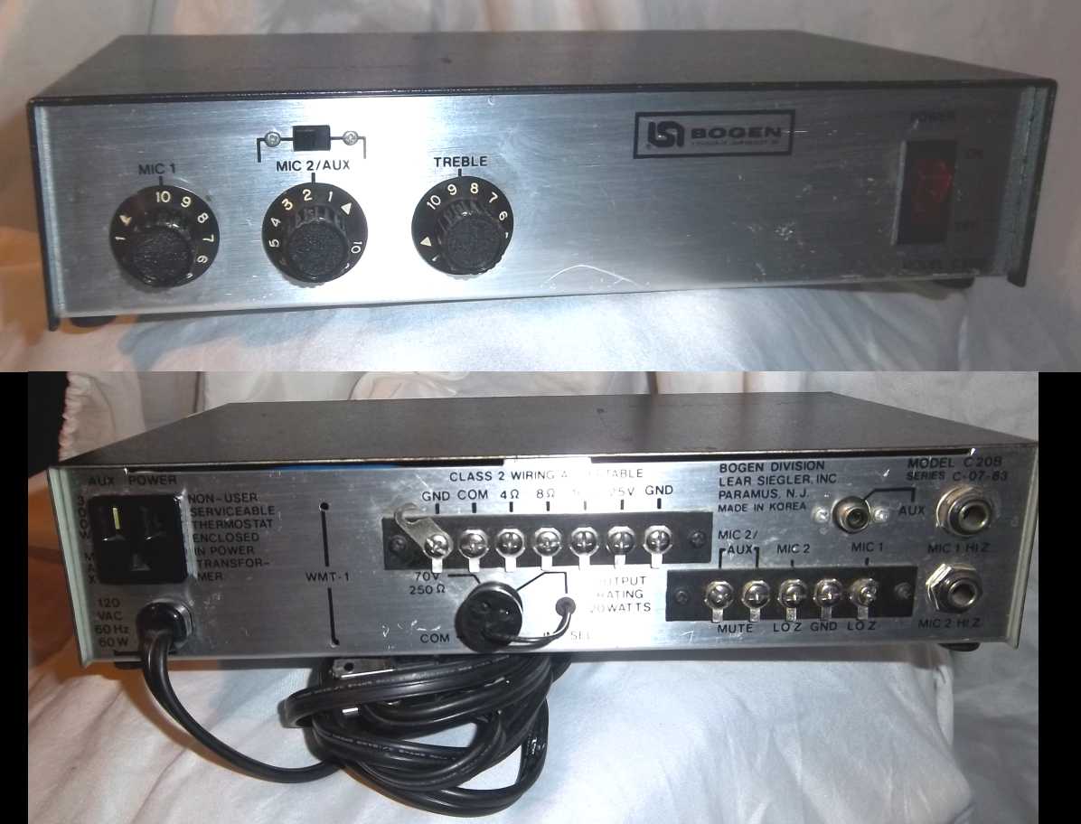 Used Bogen C20B amplifier amps amplifiers
